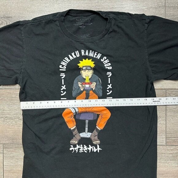 Naruto Anime Manga Ichiraku Ramen Shop T-Shirt Men's L Short Sleeve Black - Picture 3 of 4